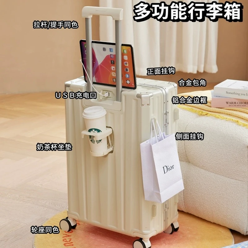 New Spinner Brand Rolling Luggage 20/22/24/26/28 inch boarding box with USB port multifunctional password trolley suitcase