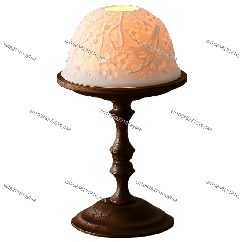 bougeoir-en-noyer-avec-couvercle-de-ventilation-en-porcelaine-ornement-de-table-d'aromatherapie