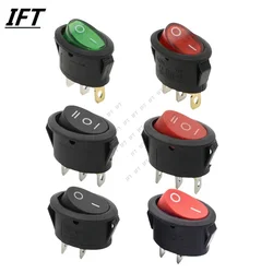 10Pcs KCD1 Oval Rocker Switch 3/2Pin 10A Power Switch 6A 250V 10A 125V ON-OFF-ON ON-OFF Boat Shape Switch Red Elliptical