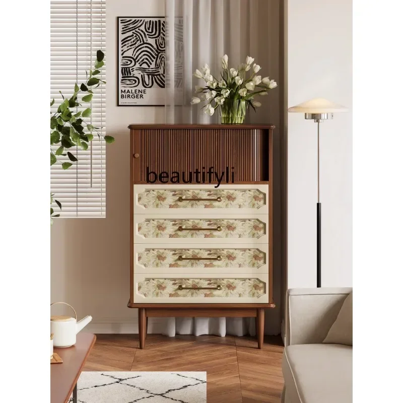 

zxqxzRetro printed chest cabinet designer design living room wall locker storage cabinet