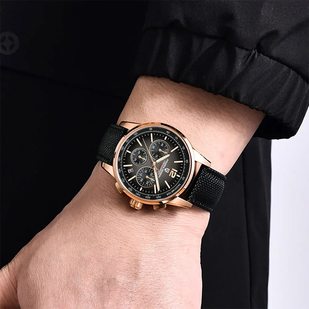 PAGANI تصميم جديد ساعة رجالي 41 مللي متر كرونوغراف 100 متر مقاوم للماء ساعة اليد العلامة التجارية الأعلى VK63 ساعات كوارتز للرجال هدية Reloj Hombre