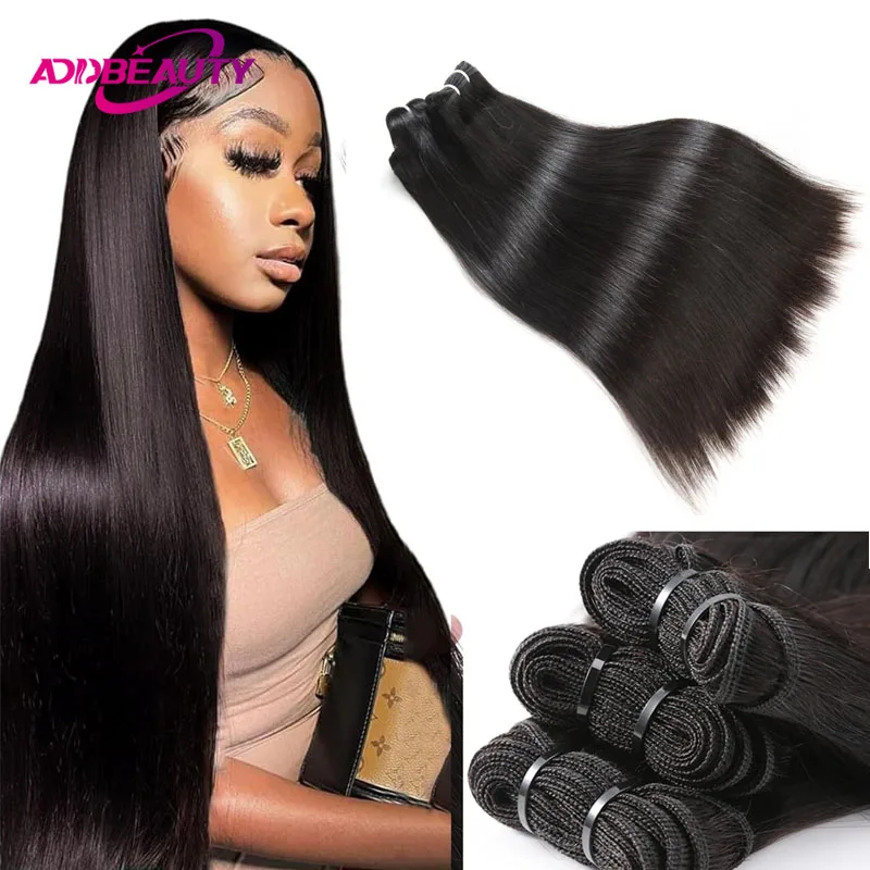 Straight Human Hair Bundles for Women Brazilian Unproccessed One Donor Human Hair Weft Bleachable Thick End Virgin Human Hair