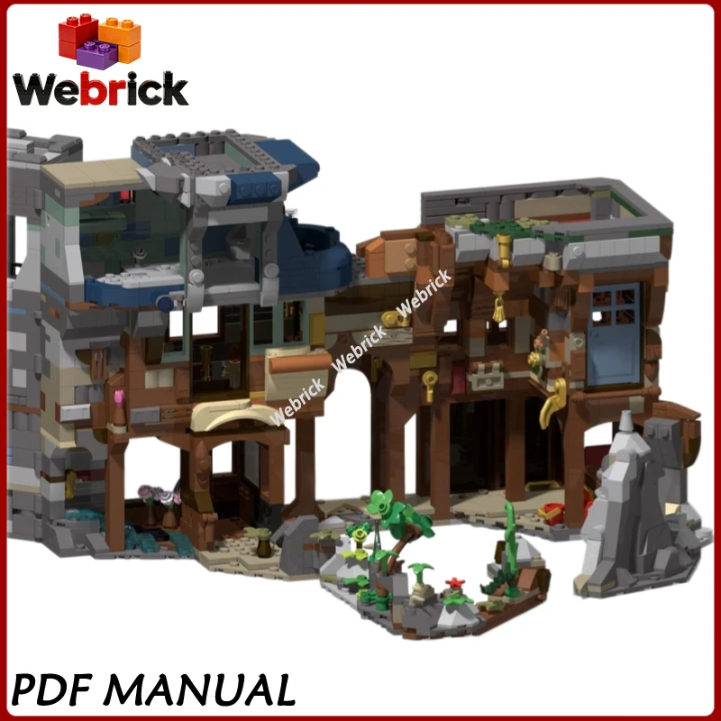 Retro Street View Book Nook 5369pcs Building Blocks Old Town Shopping Street Architectural Model Decor Toy