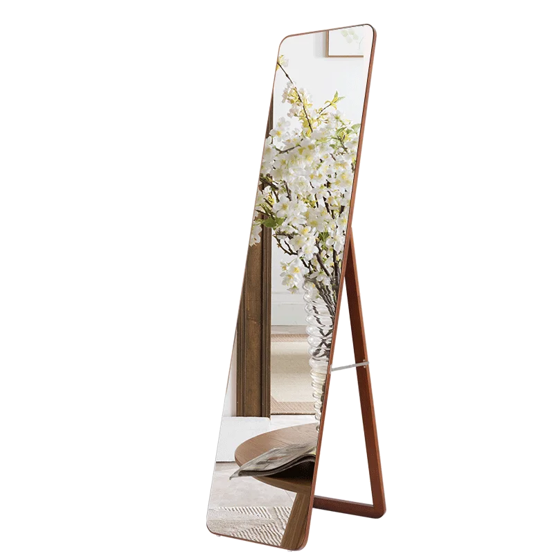 A6T Internet Celebrity Mirror Full-body Mirror Full-length Floor Bedroom Home Wall-mounted Solid Wood Fitting