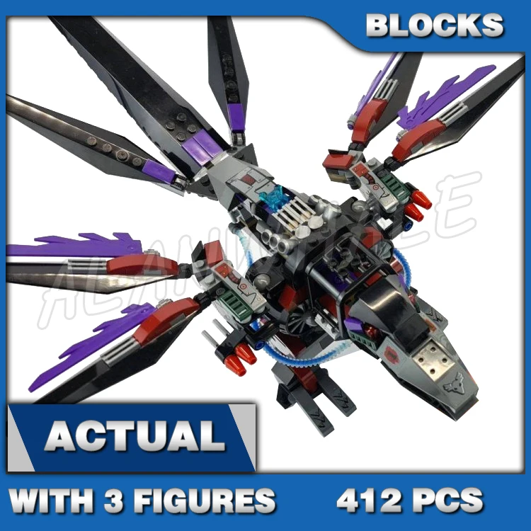 

412pcs Chima Razar's CHI Raider Temple Eagle Tribe’s Defenses Poseable Wings 10060 Building Block toys Compatible With Model