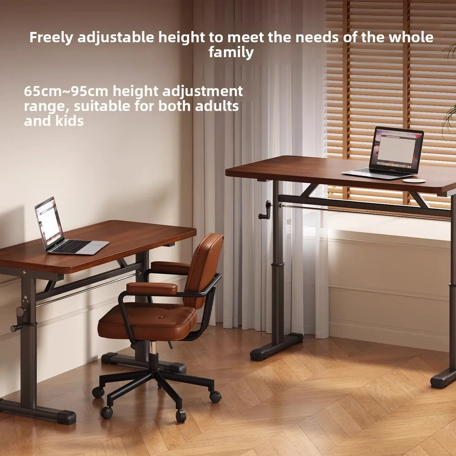 Modern Simple Adjustable Height Computer Desk Ergonomic Study Table for Home Office Durable Writing Desk Furniture
