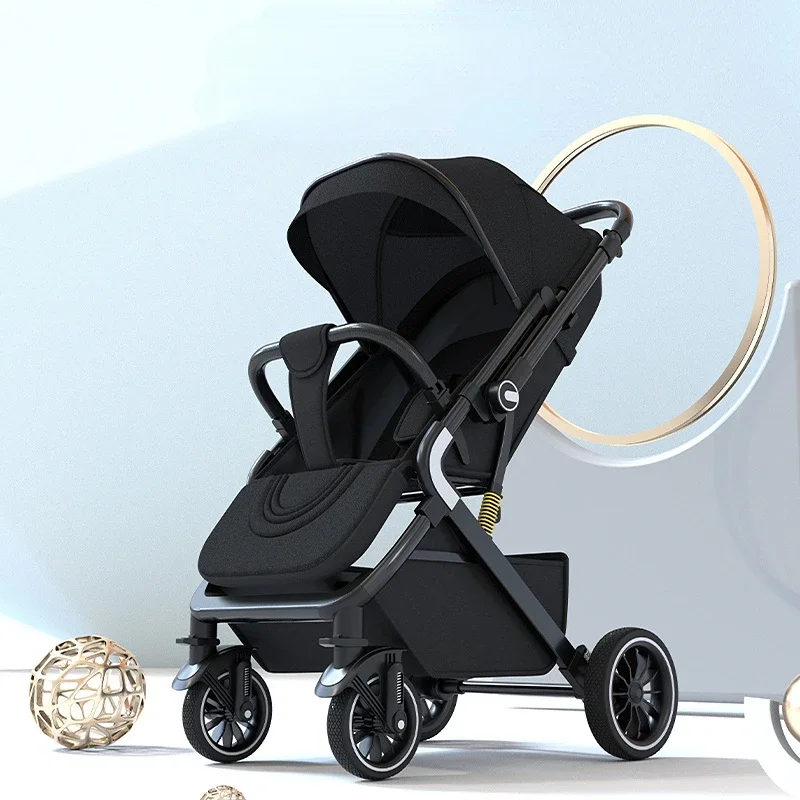 High Landscape Shock absorption Baby Stroller Portable Travel Folding Prams Sit and lie down in both directions Baby carriage