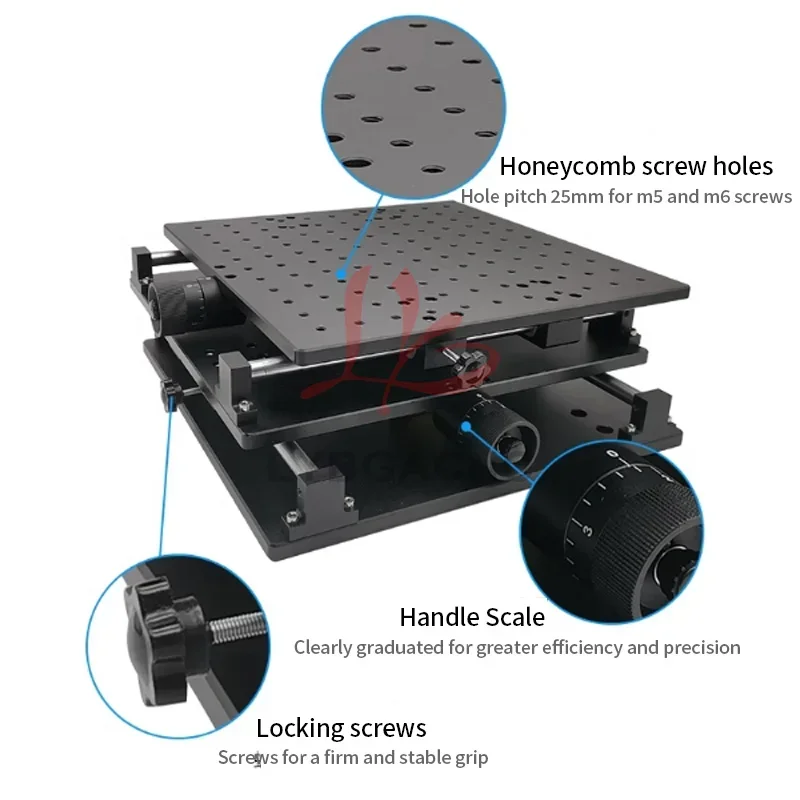 XY Displacement Table Work 2115 3022 3030 Worktable for Fiber Laser Marking Machine Use with Manual Micro Adjust Translat Shift