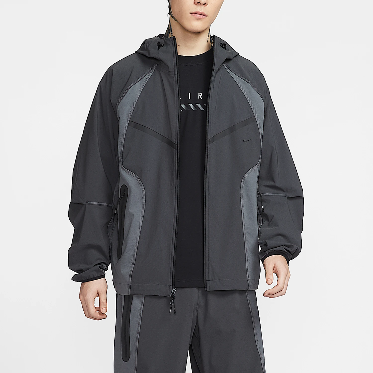 

Nike Authentic Spring Style Men's Hooded Patchwork Mesh Jacket IU7497-060