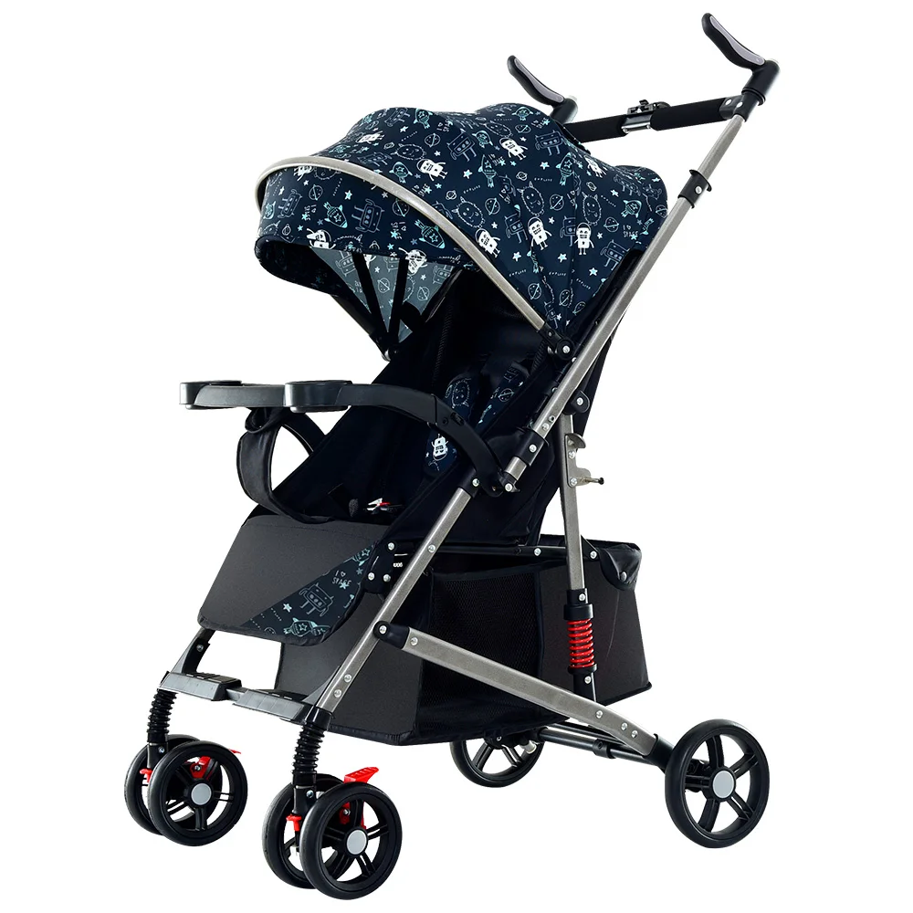 Kinderwagen Poussettes Luxury Big Wheels One-Hand Baby Strollers Carriage Unisex Push Two-Way Stroller Pram For Babies