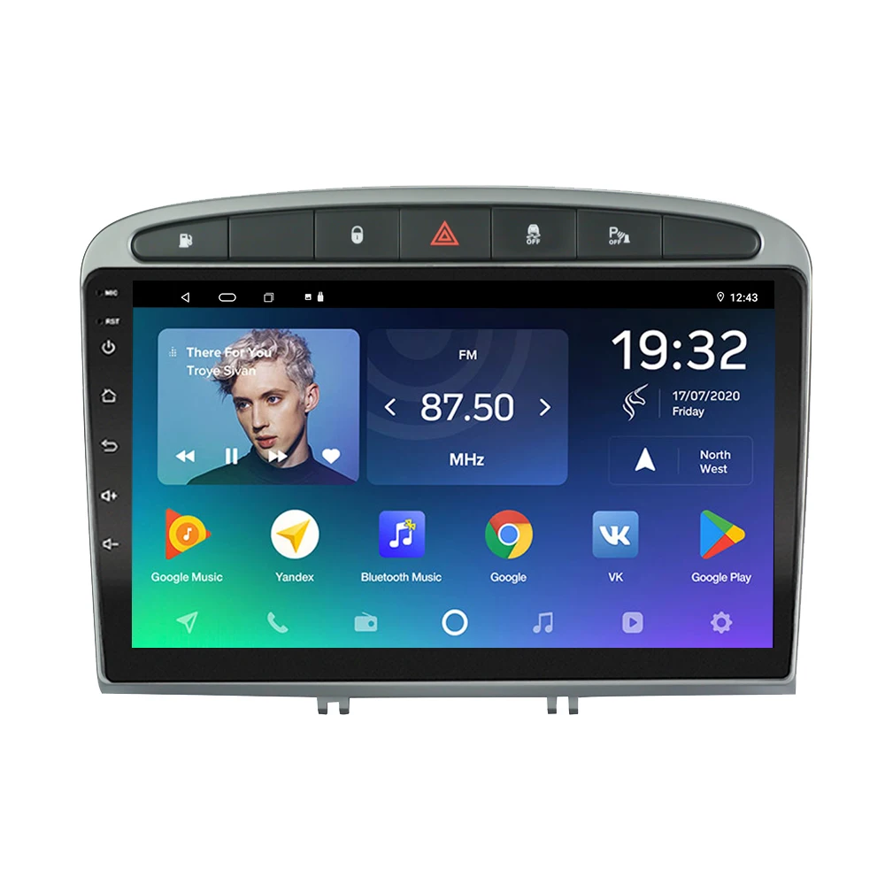 4+64G Touch Screen 9 Inch Android 11 Capacitive  High Definition Car Radio Stereo for Peugeot 308/408 2010-2016
