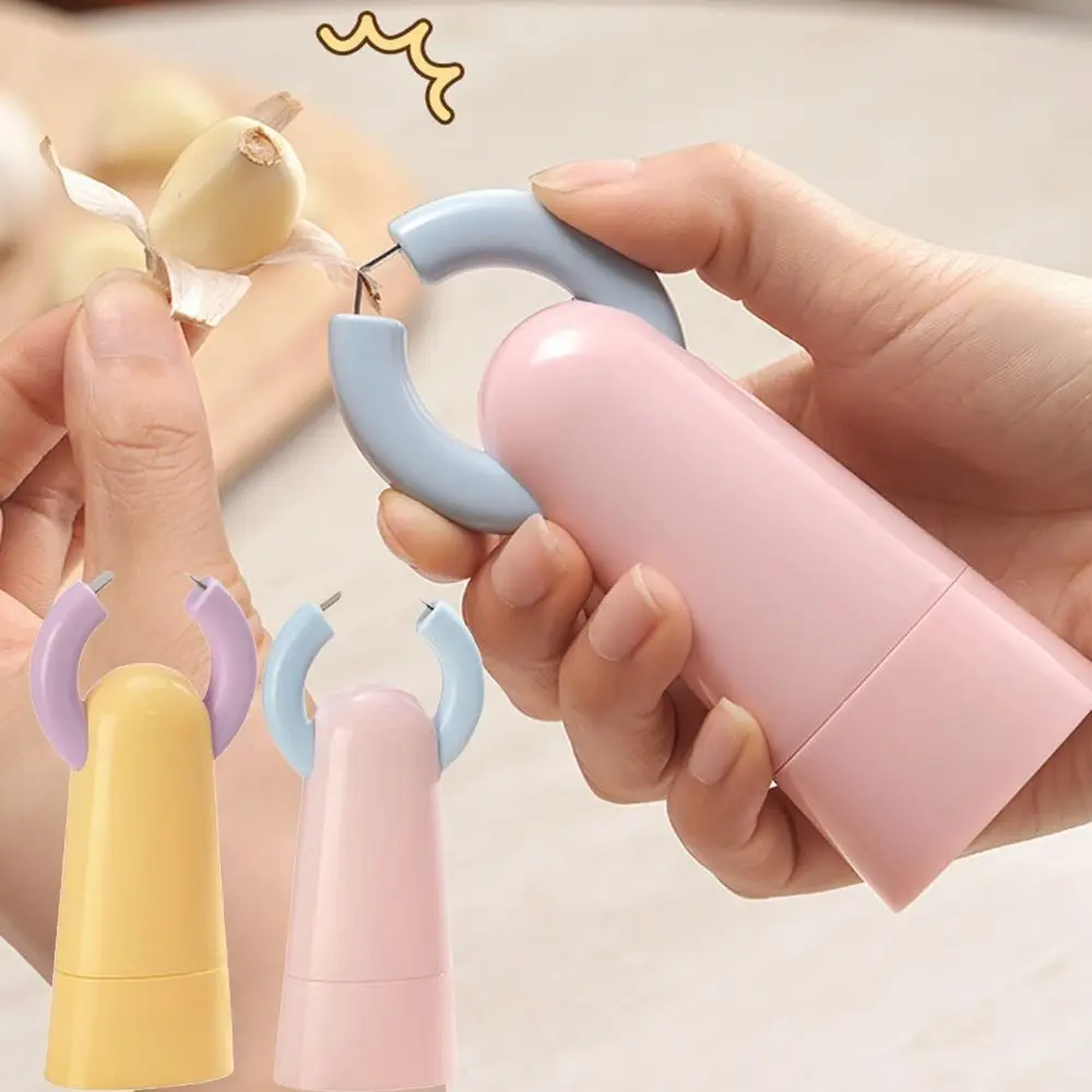 2in1 Garlic Peeler Clip Structure Scraping Function Ginger Scraper Easy To Clean Multi-functional Ginger Skin Removal Tool