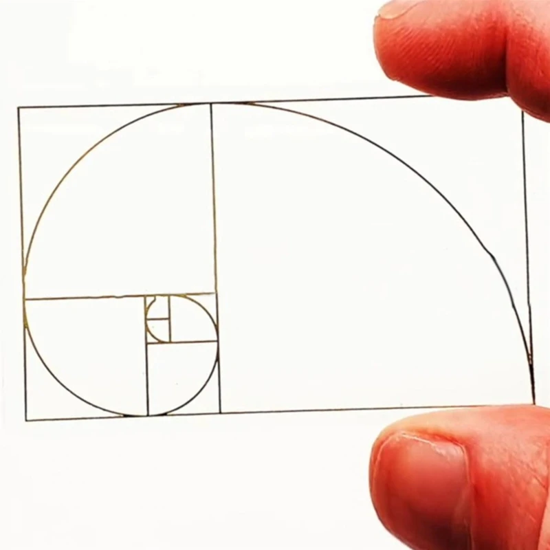 多目的アクリル定規黄金分割ファインダーゴルダー比補正ツール