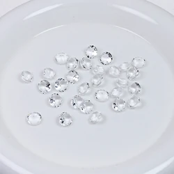 8MM Round K9 Pointed Back Rhinestone Transparent Nail Crystal  Decoration for women's Clothing Beads for Needlework