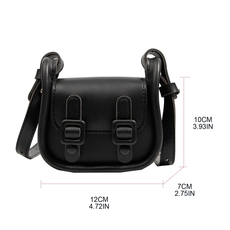 Stylish Mini Crossbody Bag Women Solid Color Cute Small Shoulder Bag Female PU Leather Casual Satchels Handbag for Dating Daily