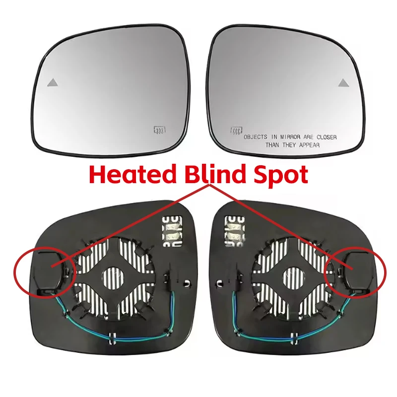 

For Chrysler Town & Country 2008-2016 for Dodge Grand Caravan 2008-2020 RAM C/V Heated Blind Spot Warning Rear Mirror Glass