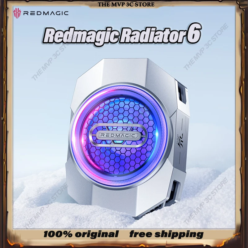 

Redmagic 6+ Mobile Phone Radiator 30W Powerful cooling AI Temperature control Lightweight Mobile Phone Cooler Type-C Gift PC