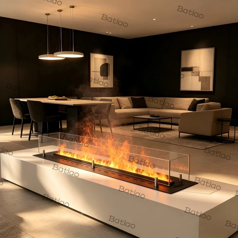Steam LED Flame Fireplace,3D Visual Fire Effect,Ultrasonic Humidification,Creative Home,luxury gold mist fireplace light Firepit