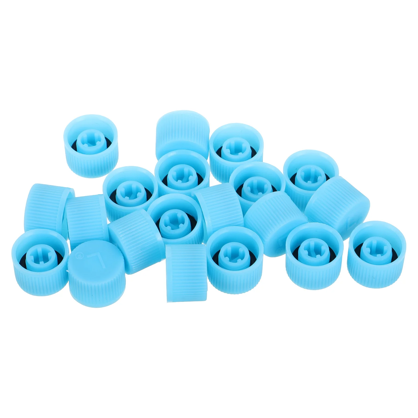 

20pcs Blue Low Pressure Air Conditioning Port Caps Replacement Charging Covers For Car Ac Hvac Automotive Valve Protection