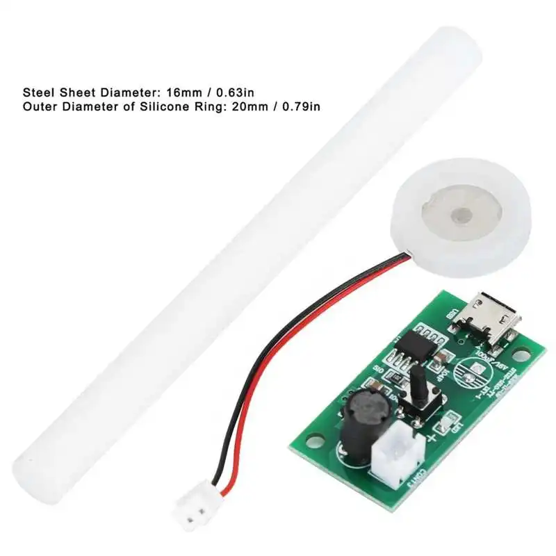 Ультразвуковой генератор тумана, плата распылителя, преобразователь, распылитель, привод, печатная плата, пленка, пластина, таймер, переключатель для USB-увлажнителя 5 В