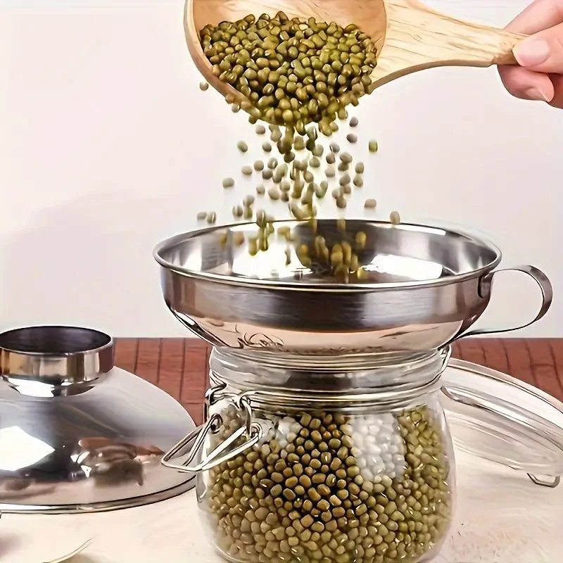 Stainless Steel Canning For Wide And Regular Canning Supplies Kitchen Funnel Too Kitchen Usefor Filling Bottle Liquid and Solid