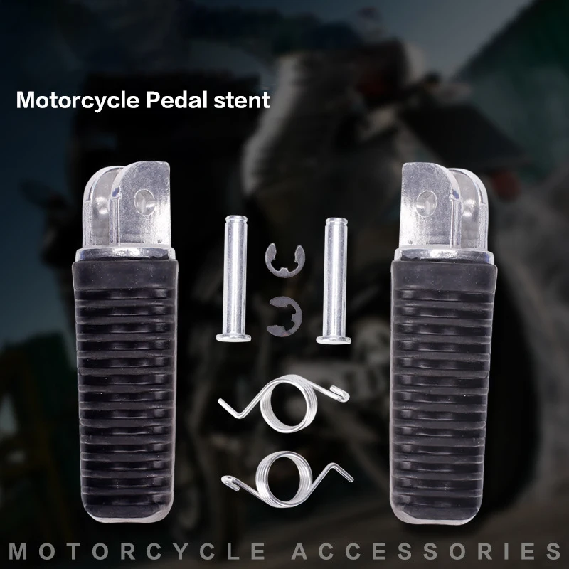 Front Footrest Foot Pegs For Yamaha XJR1300 FZ1 FZ6 FZ600 XJ600S XJR400 FZ400 Motorcycle Rubber Pedal Pads