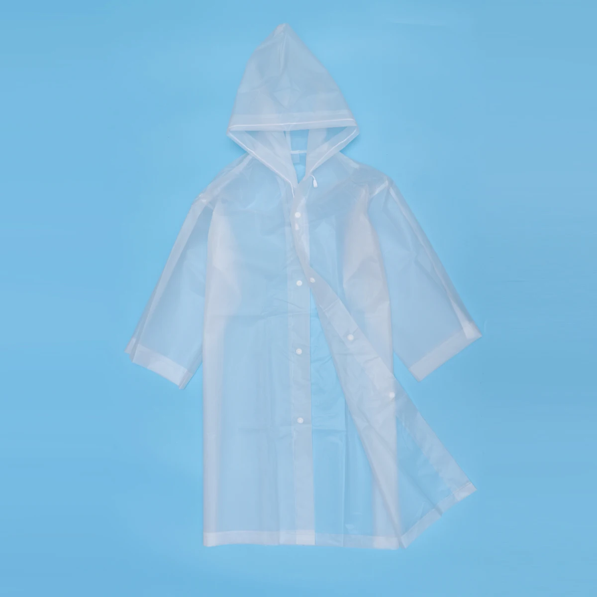 

Thickened EVA Kid Raincoat Simple Translucent Waterproof Rainwear For Girl Child Kids Poncho Lightweight Rain Gear White