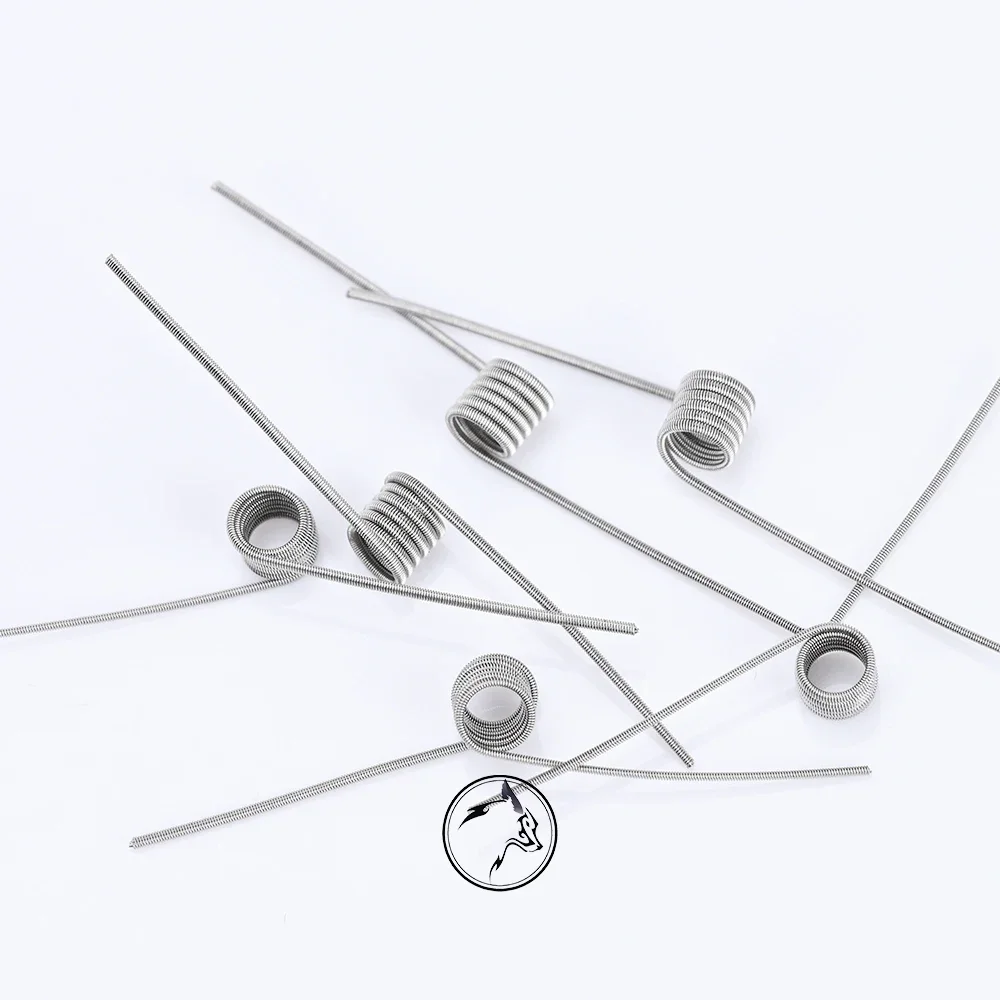 10 pz/scatola wolfcoolvape MTL Fused Clapton bobina 1.2ohm 32GA * 2 + 38GA Ni80 materiale per vape rda rta MTL bobine atomizzatore