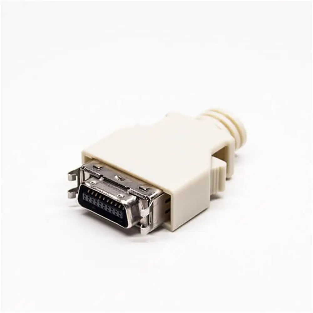 SCSI 20 Pin Solder Type for Cable Male Connector with Plastic Shell 