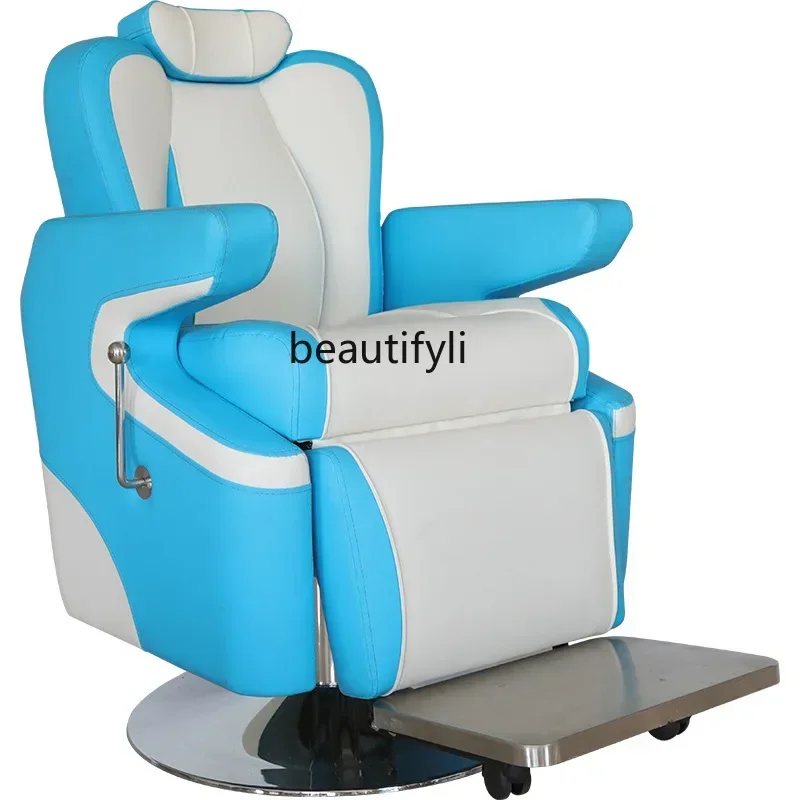 AA17 Hair salon lift and tilt scalp barber chair hair salon large chassis chair shaving hair chair