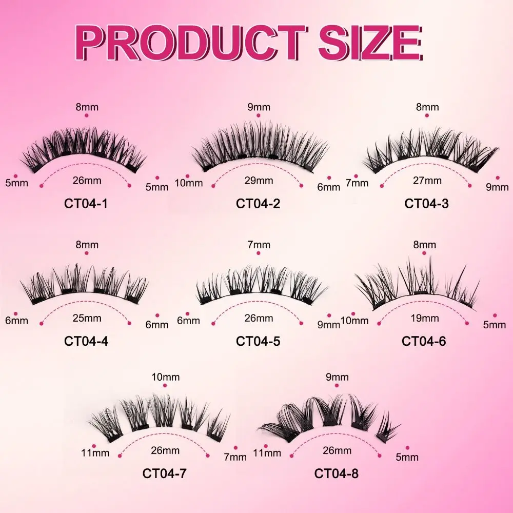 DIY แม่เหล็กดูดขนตาปลอม L Curl Long Lasting Cat Eye Fake Lashes Fluffy แต่งหน้า Faux Mink Lashes Eyelash Extension
