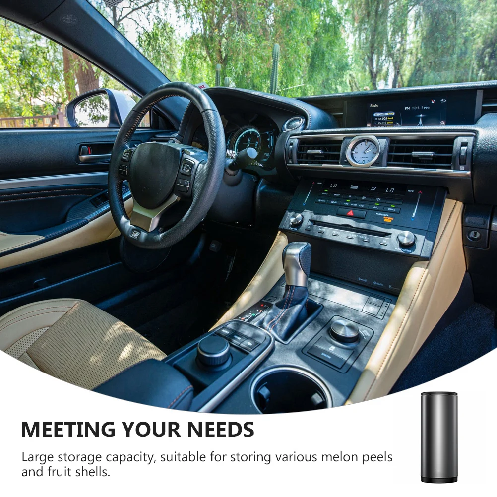 

Trash Can Large Capacity ABS Metal Dustbin for Car Home Office Odorless Waste Container Vehicle Garbage Can Storage