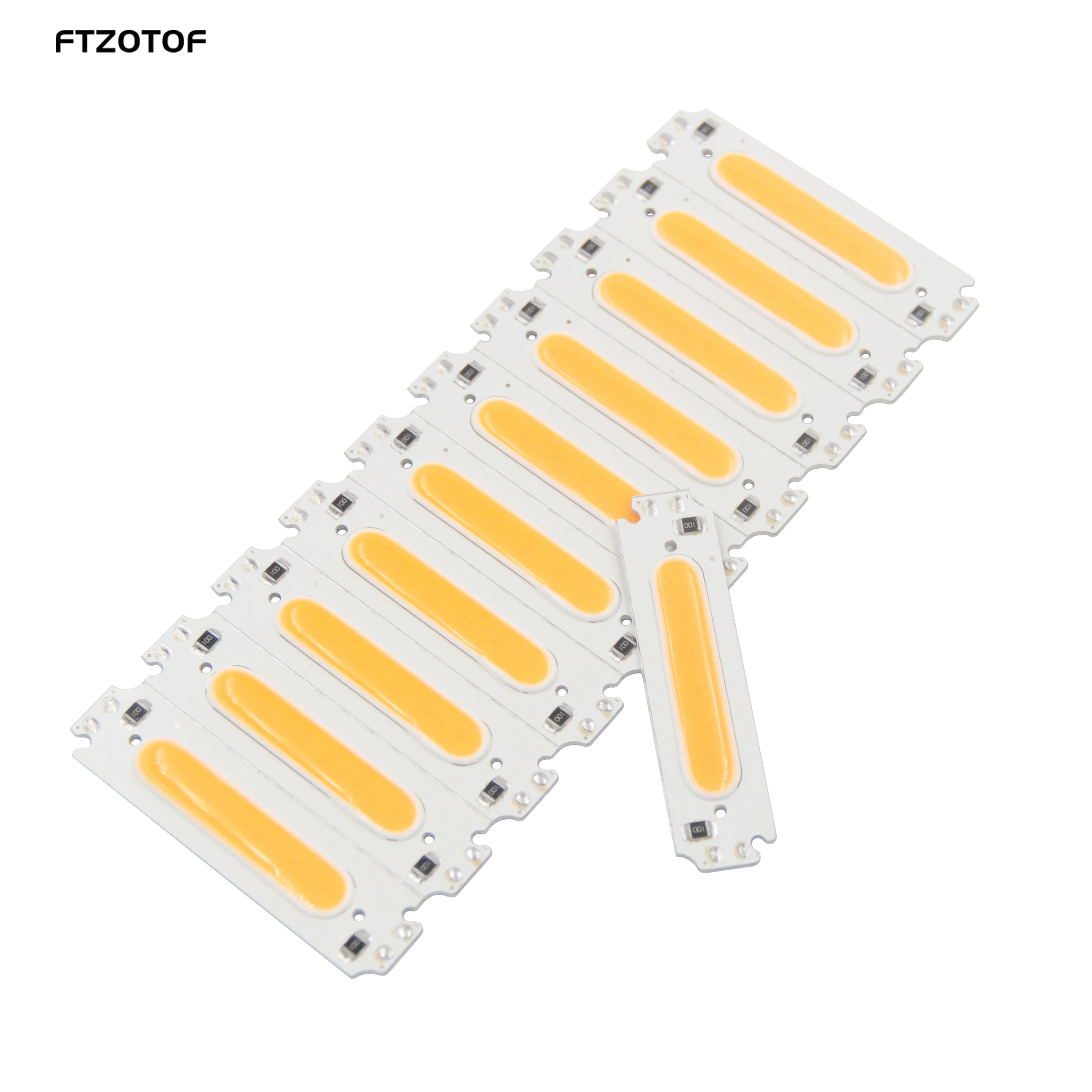 FTZOTOF 60*15mm COB LED Light Source Bulbs 2W Module Chip Strip Onboard For DIY Car Work Home Lamps DC 12V Color LED Laser Diode