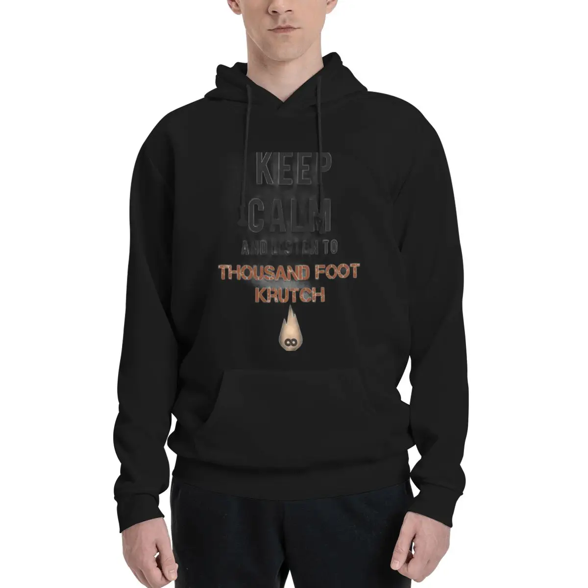 Thousand Foot Krutch-rmbg Men's Warm Fleece Hoodie - Durable Polyester Material, Perfect for Outdoor Activities and Casual Style