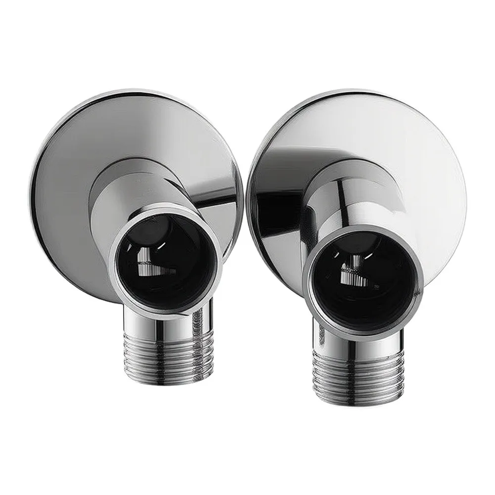 Copper Shower Wall Mount Bracket with Screws for 4 Inch or 6 Inch Standard For Faucet Connection Dual Threaded Ports