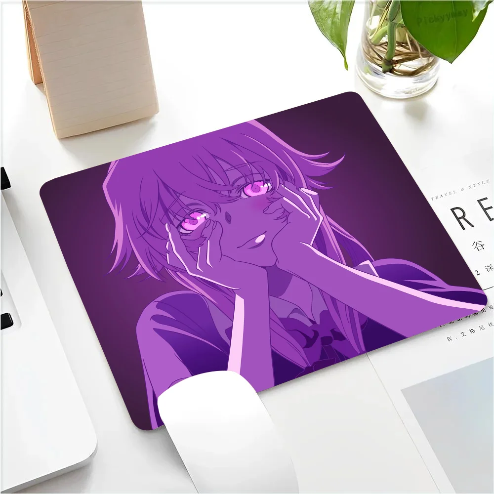 Mirai Nikki Anime Mousepad Small LockEdge Mouse Pad For Gamers Computer Desk Pad Anti-slip Rubber