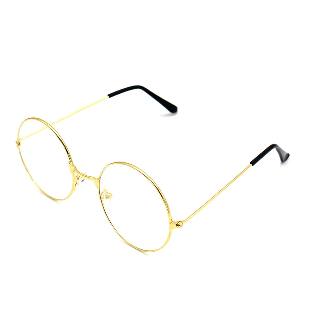 Vintage okrągłe czarne metalowe okulary przeciwsłoneczne damskie męskie modne Street Party Disco okulary hip-hopowe Anime okulary Cosplay rekwizyt na występy — zdjęcie 5