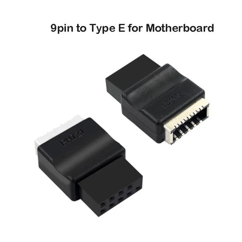 Motherboard USB 2.0 9-Pin To Type-E Front Panel Header USB2.0 9pin Male To Type-E Female Adapter For Desktop PC Motherboard