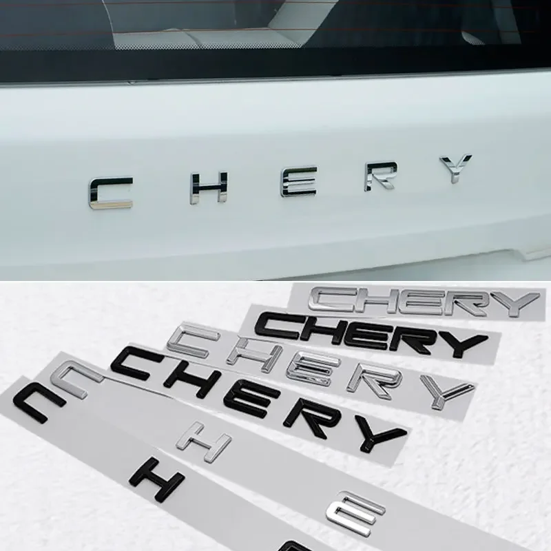 Car Letter Alphabet Original Rear Trunk Labels Car Tail Refit Badge Stickers For Chery Tiggo 2 3 4 5 6 7 8 3X 5X Pro