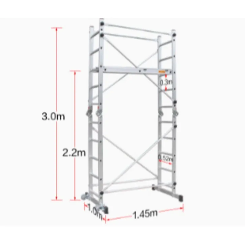 Aluminum alloy scaffold lift folding mobile engineering ladder high altitude platform ladder