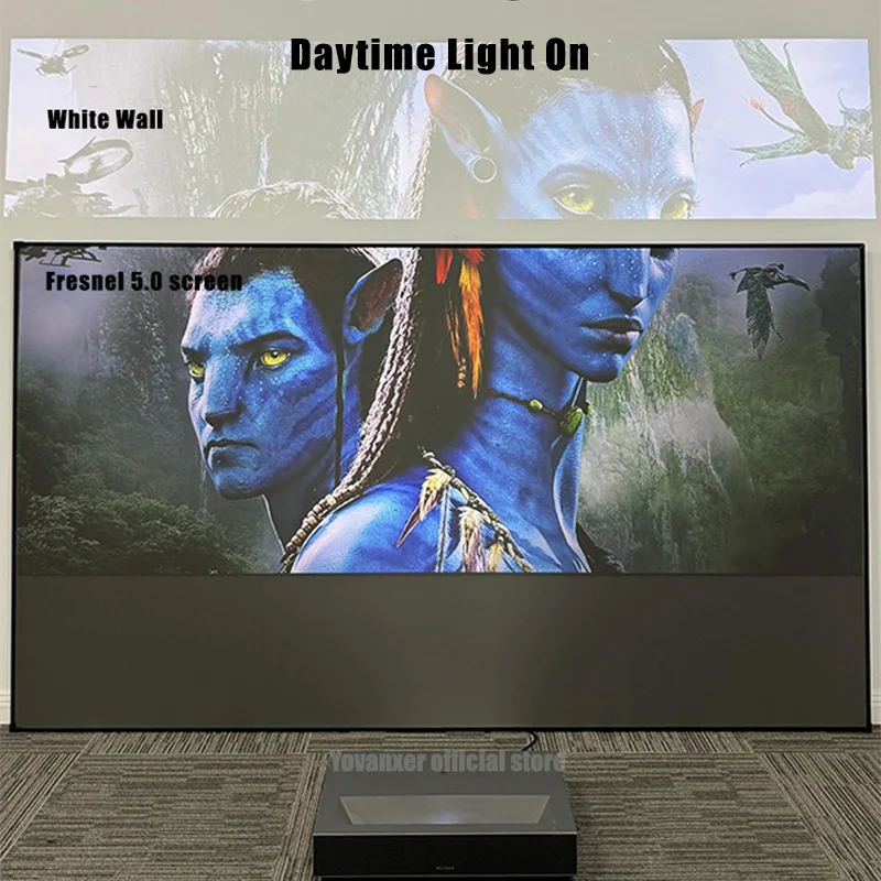 2025 Newest Top Fixed Frame ALR Fresnel 5.0 Pro Projection Screen 16:9 UST Best For Ultra Short Throw  Projector For Home 4K HD
