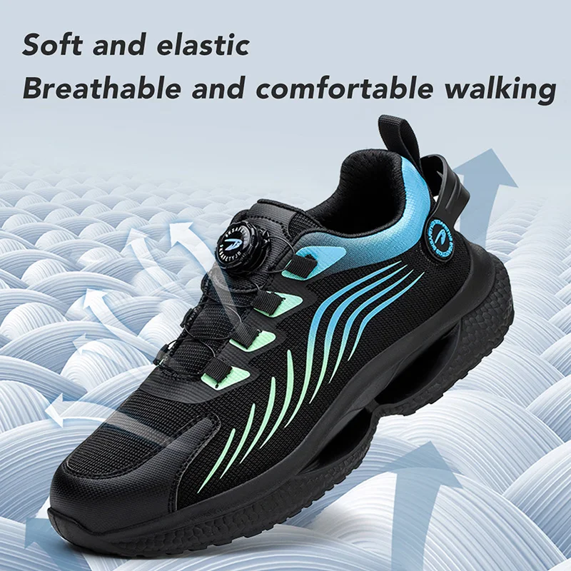 Work Boots Construction Men\'s Outdoor Steel Toe Cap Shoes Men Puncture Proof High Quality Safety Shoes Plus Size 48