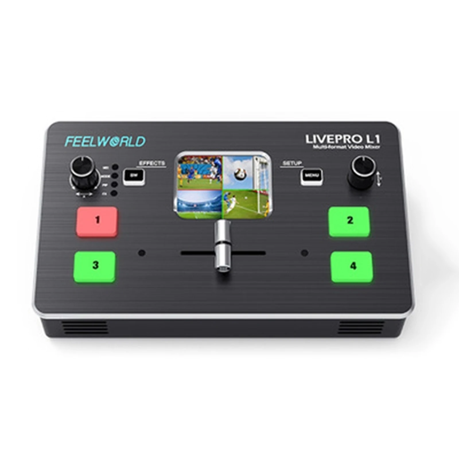 

LIVEPRO L1 Multi-camera Media Live Broadcast 4-Channel Live Production Switcher with 2.0 Inch TFT Screen