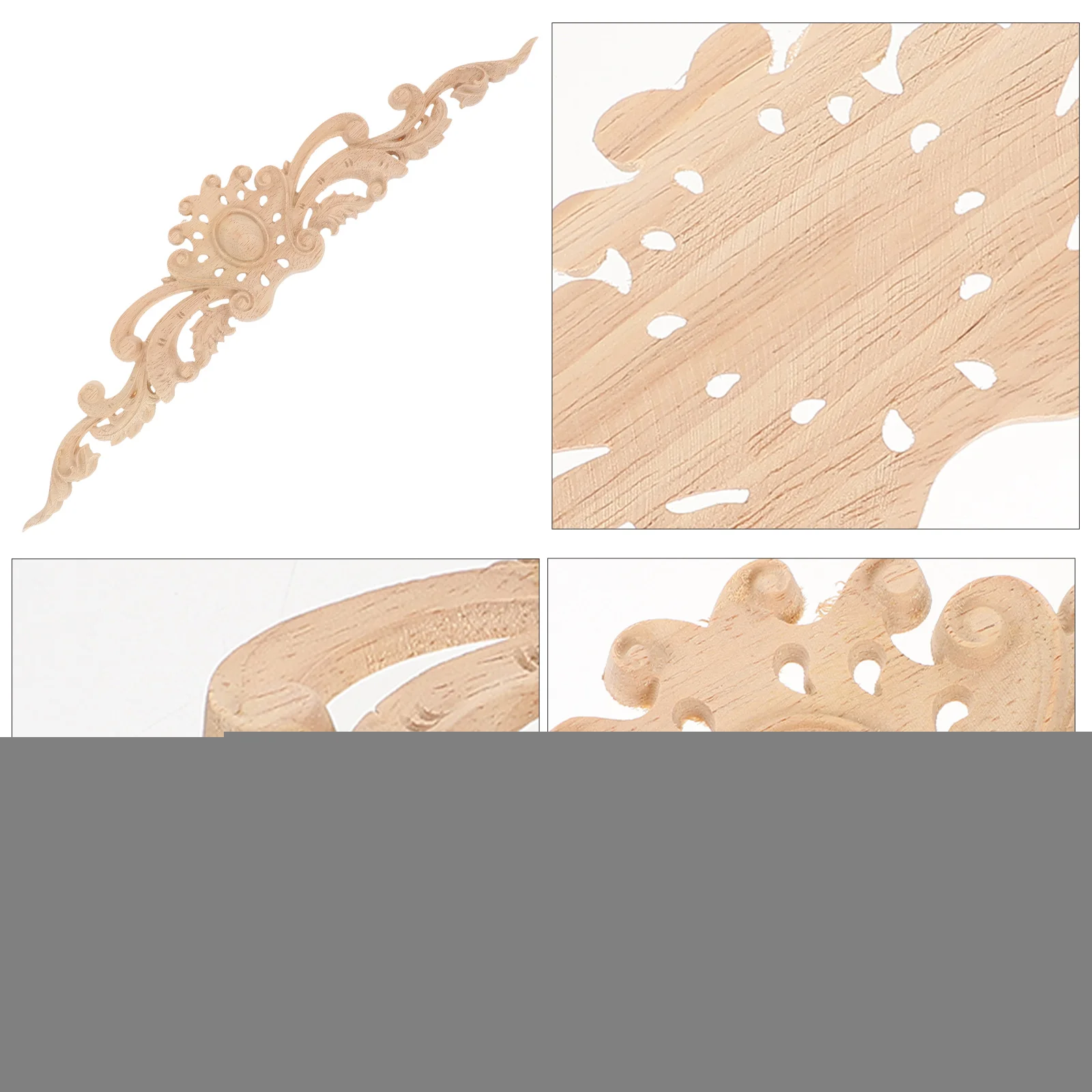 

Wood Carving Decoration Retro Wood Applique Creative Onlay Home Decor Wooden Decal Furniture Ornament Vintage Carvings