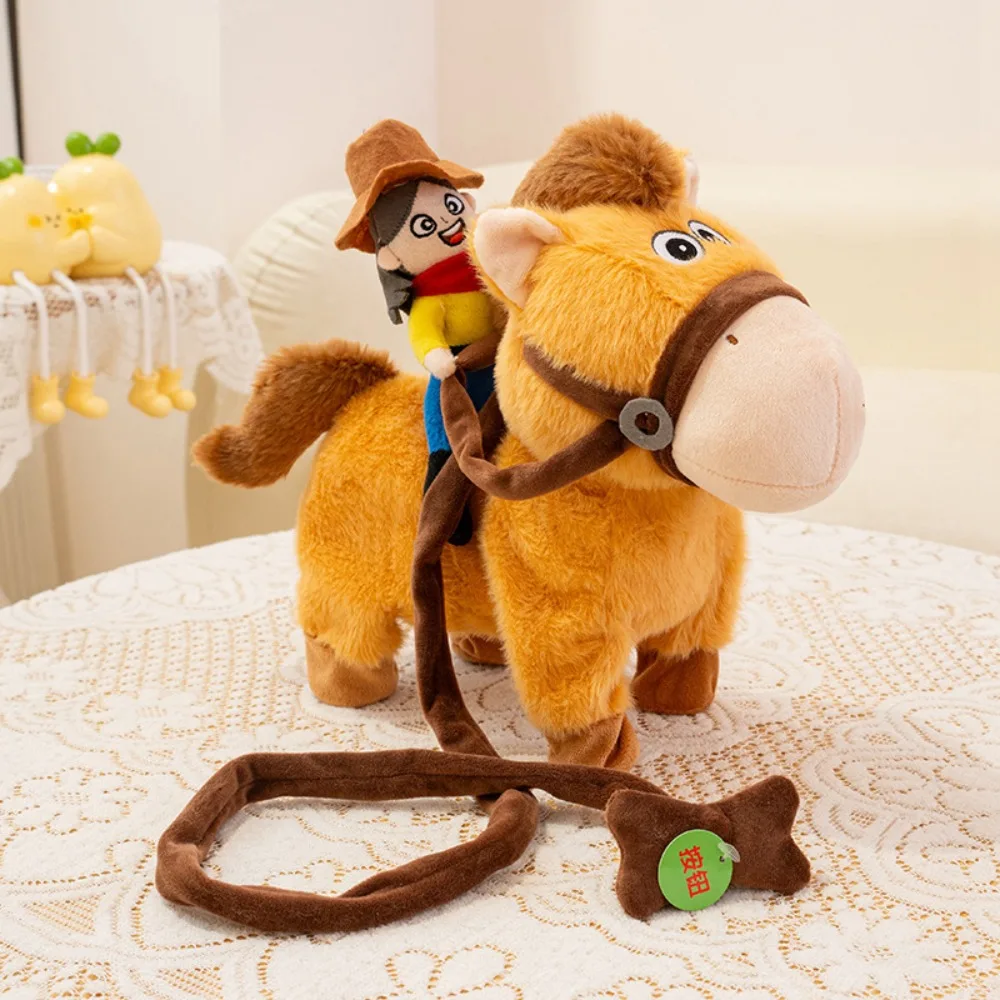 

Electric Crying Horse Stuffed Animal Mascot Soft Decorative Horse Toy New Year Gift Year of Horse Simulation Electric Toy