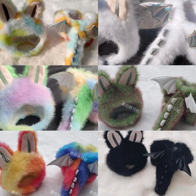 

In Stock For Labubu Zimomo Kiwi 17cm Doll Clothes Colorful Angel Only Clothes Cute Wing With Tail Jumpsuit Doll Clothe Accessory