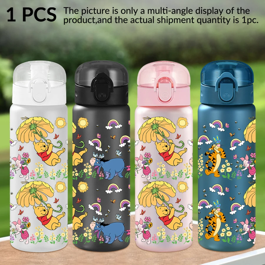 1Pc Disney, Winnie the Pooh, Tigger, pattern 26oz plastic water bottle, outdoor sports water cup birthday/homecoming gift