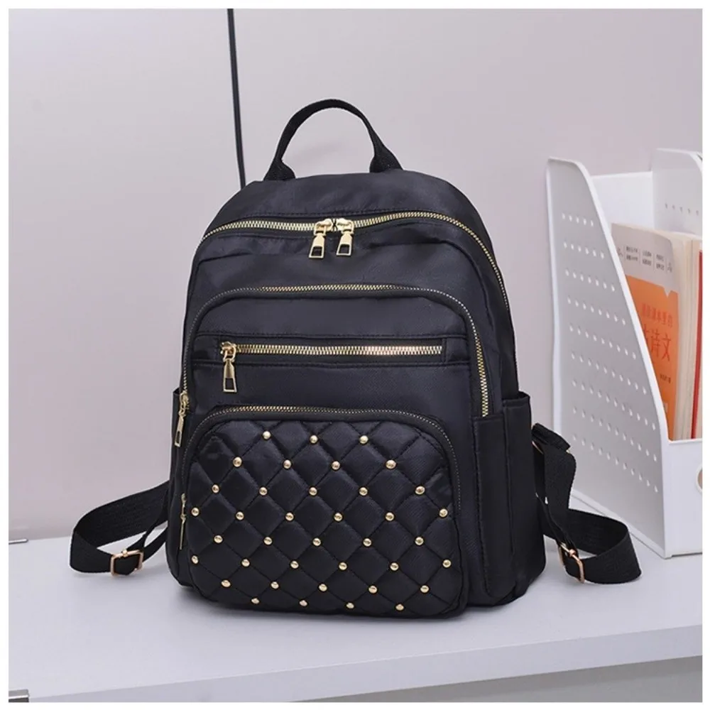 Simple Large Capacity Women Backpack Lightweight Versatile Shoulder Bag Adjustable Strap School Bag Casual