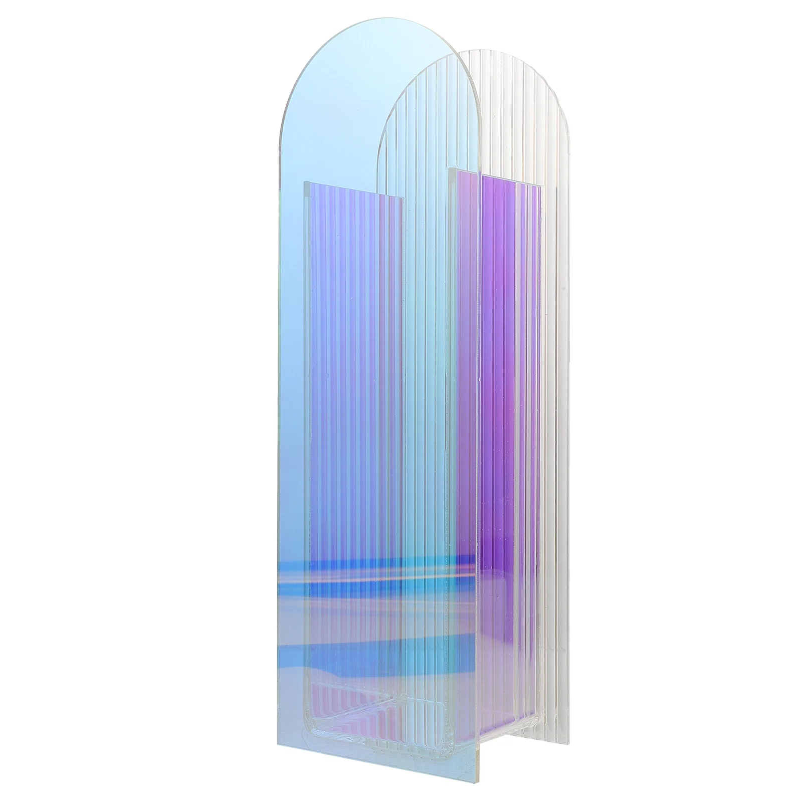 

1Pcs Acrylic Vase Transparent Simple Shape Geometric Home Desktop Flower Arrangement Decorative Container Office Restaurant