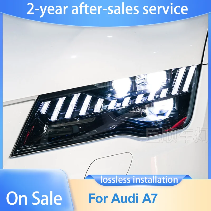 Car Front Lamps For AUDI A7 2011-2014 Upgrade RS7 Style LED Projector Lens Headlights Assembly Plug and Play Streamer Turn Light